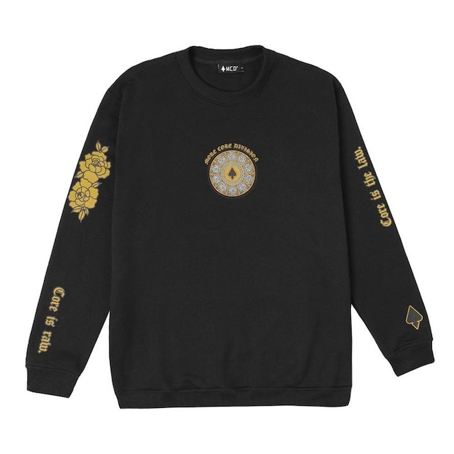 Blusão de Moletom sem Capuz Mcd Santa Vitral Wt24 - Masculino - Foto 1