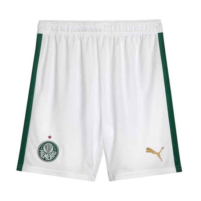 Shorts do Palmeiras Puma Torcedor Home - Masculino - Foto 1