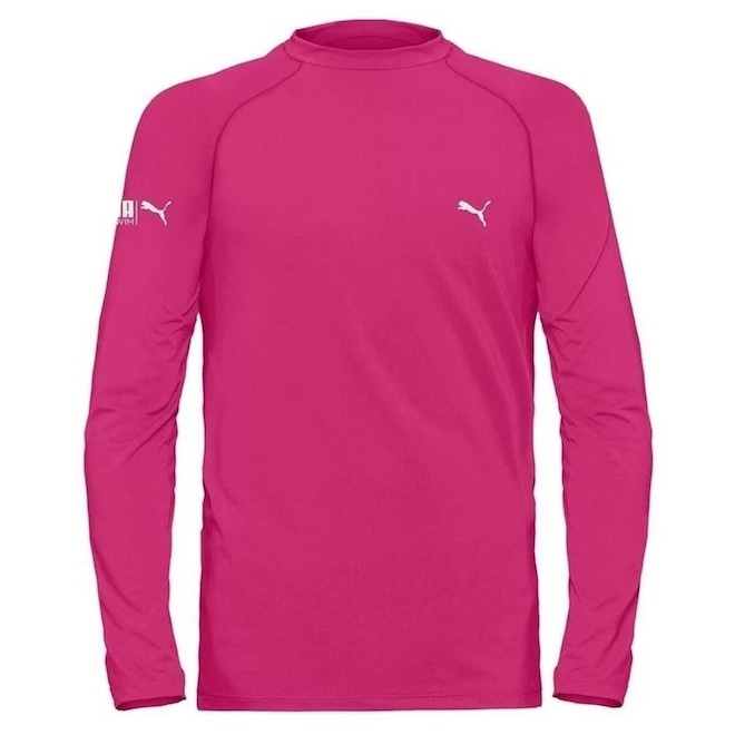 Camiseta Puma Manga Longa Proteção Solar Uv50+ - Infantil - Foto 1