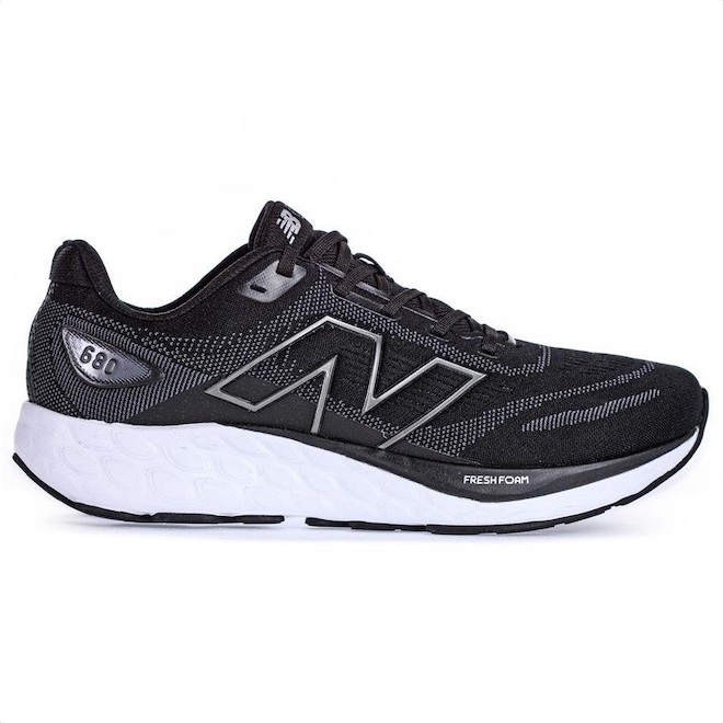 Tênis New Balance 680V8 Preto e Branco - Masculino - Foto 1