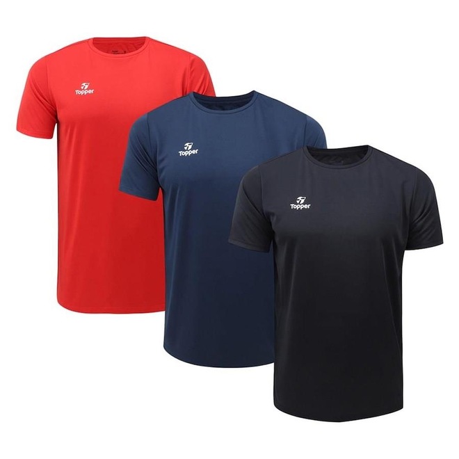 Kit de Camisetas Topper Classic New - Masculino - 3 unidades - Foto 1