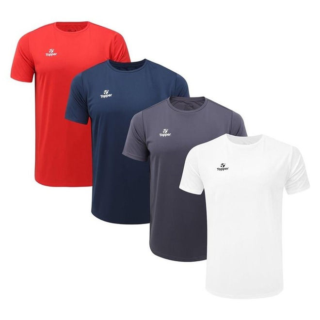 Kit de Camisetas Topper Classic New - Masculino - 4 unidades - Foto 1