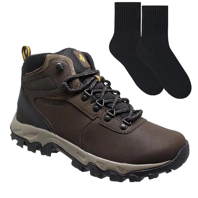 Kit Bota Impermeável Columbia Newton Ridge Plus Ii - Masculina + Par De Meia - Foto 1