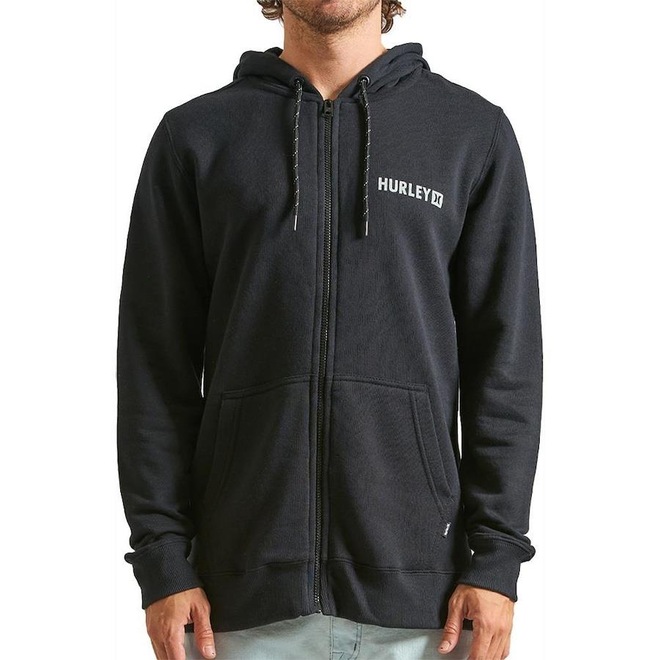 Blusão de Moletom com Capuz Hurley Aberto Square Wt24 - Masculino - Foto 1