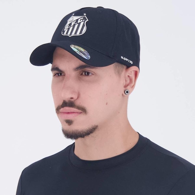 Boné Aba Curva Supercap do Santos Americano - Snapback - Adulto - Foto 1