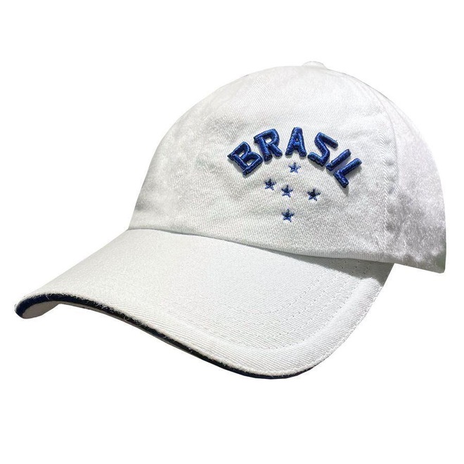 Boné Aba Curva Brasil Liga Retrô - Strapback - Adulto - Foto 1