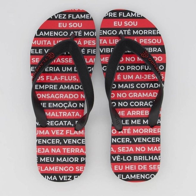 Chinelo Flamengo Escadaria da Gávea Neorubber - Masculino - Foto 1