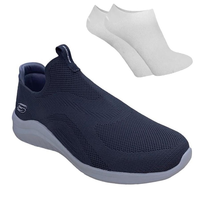 Tênis Skechers Ultra Flex 2.0 + Par de Meia - Masculino - Foto 1