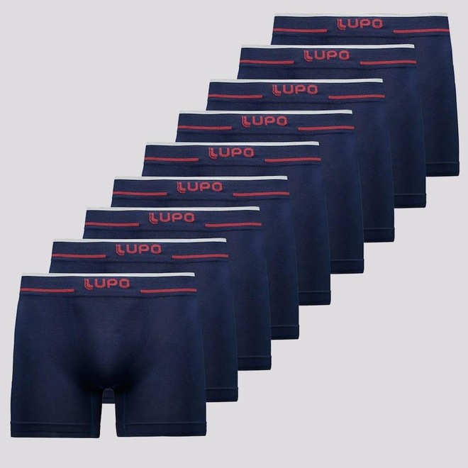 Cueca Boxer Lupo Microfibra sem Costura - 9 Unidades - Adulto - Foto 1