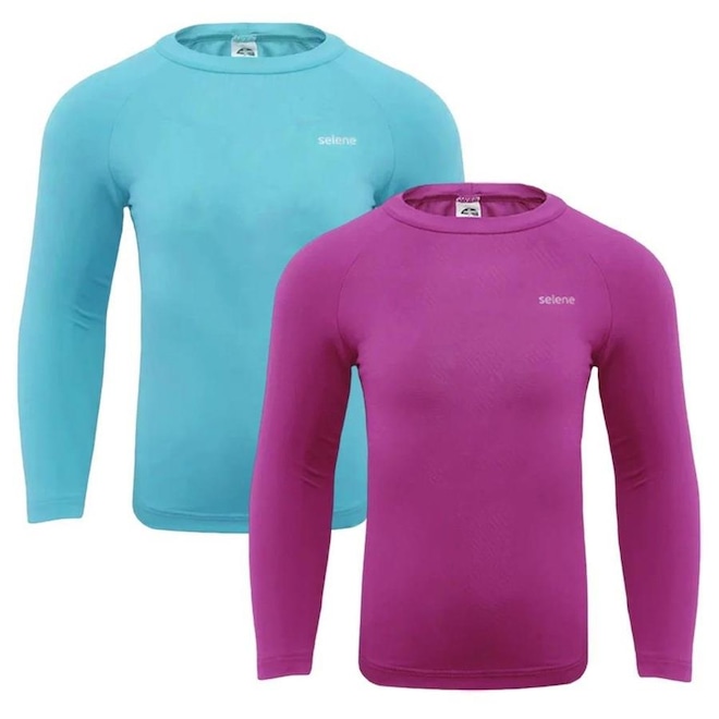 Kit 2 Camisas Térmicas Selene Proteção UV50+ - Infantil - Foto 1
