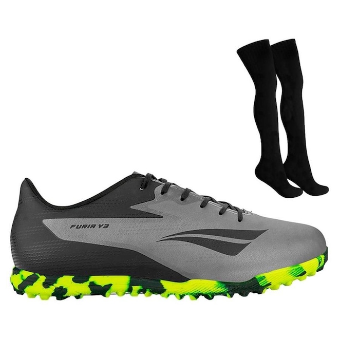 Chuteira Society Penalty Fúria Y-3 + Meião - Adulto - Foto 1