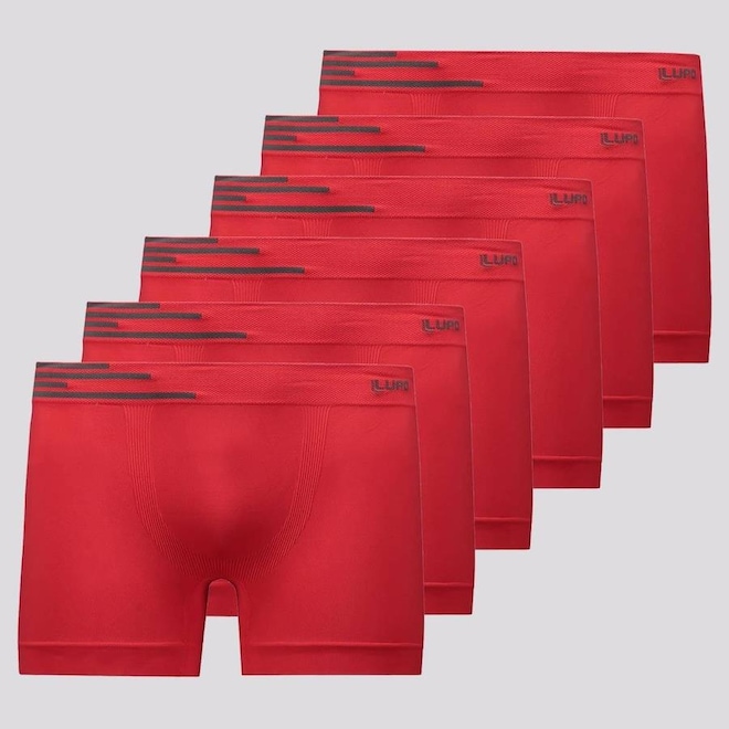 Kit Cueca Boxer Lupo Fiber Man - 6 Unidades - Masculino - Foto 1