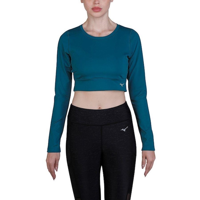 Camiseta Mizuno Manga Longa Pro Uv - Feminina - Foto 1