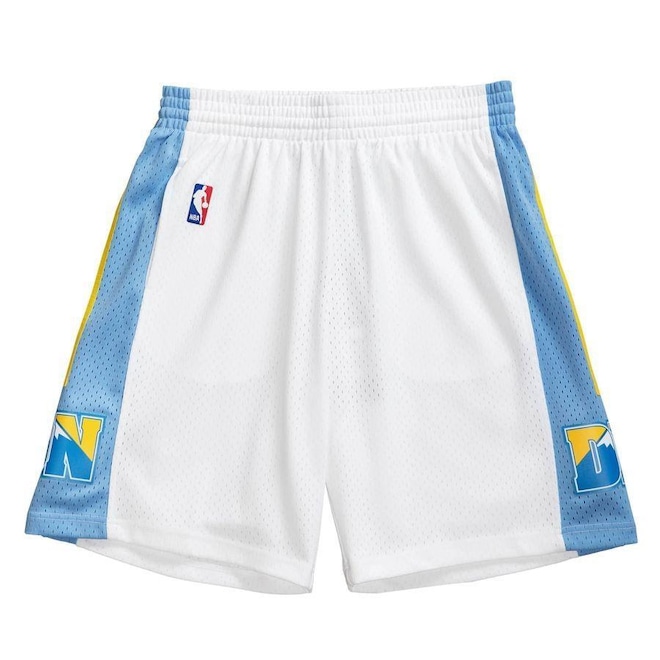 Shorts Mitchell & Ness Swingman Denver Nuggets - Masculino - Foto 1