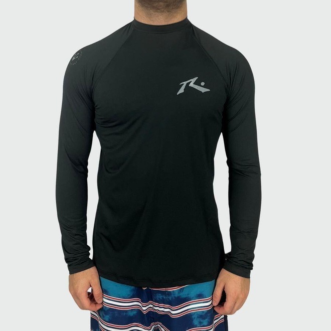Camiseta Manga Longa Rusty Lycra Surf Long Ride - Masculina - Foto 1