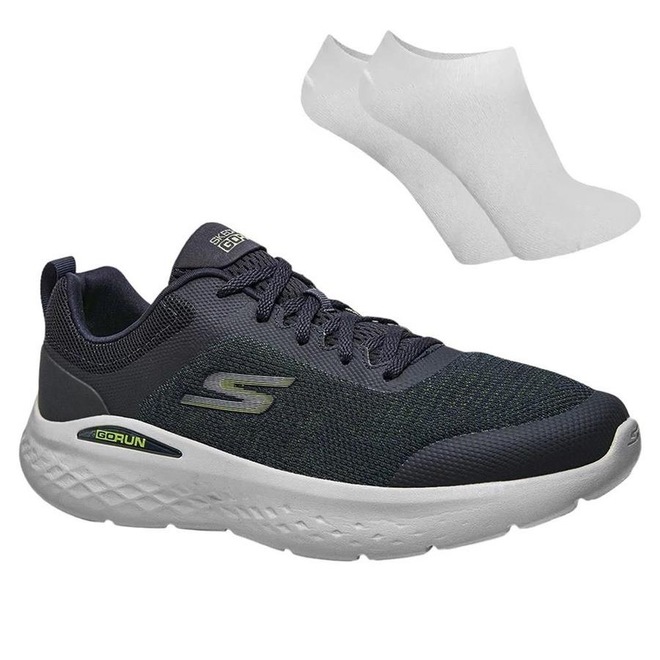 Kit Tênis Skechers Go Run Lite - Masculino + Par de Meia - Foto 1