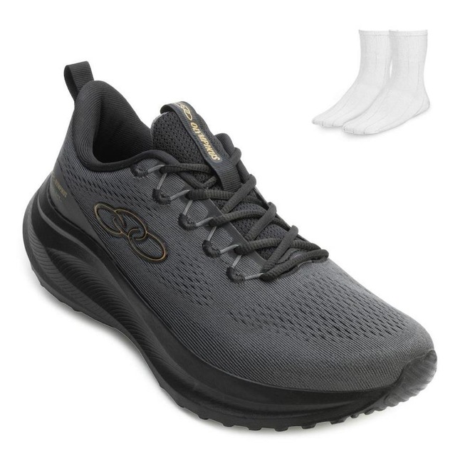 KIT TÊNIS OLYMPIKUS REFLECT + MEIA - MASCULINO - Foto 1