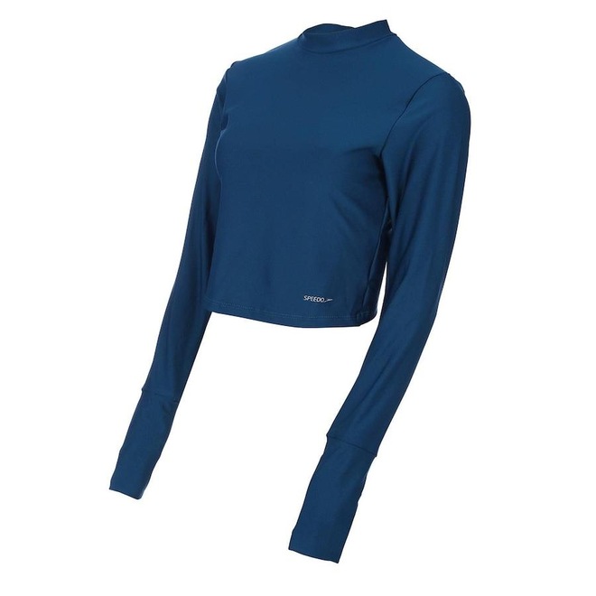 Blusa Cropped Manga Longa Harmony Speedo - Feminina - Foto 1