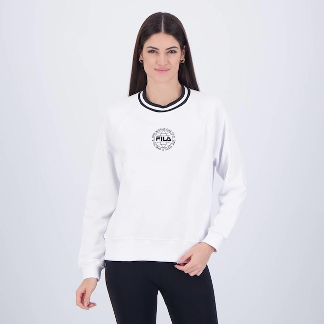 Blusão de Moletom Fila One World - Feminino - Foto 1
