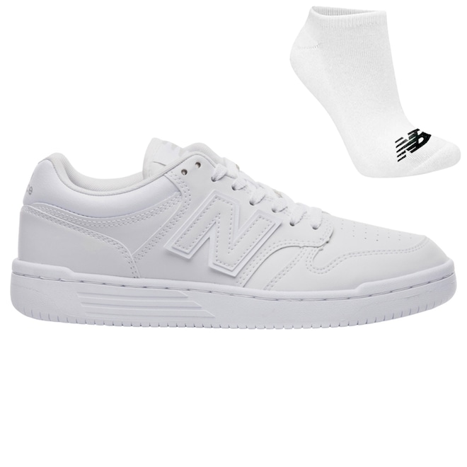 Kit Tênis New Balance 480 Low + Meia - Masculino - Foto 1