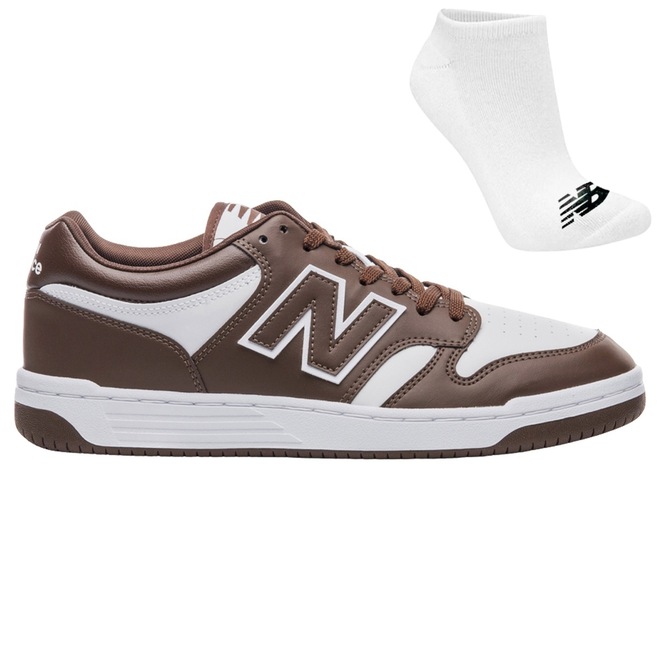 Kit Tênis New Balance 480 Low + Meia - Masculino - Foto 1