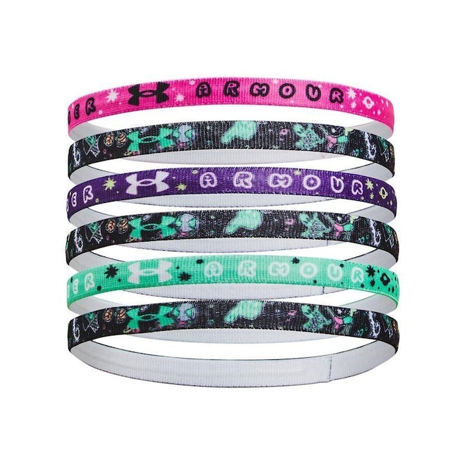 Kit Faixa de Cabeça Under Armour Graphic com 6 Unidades - Infantil - Foto 1