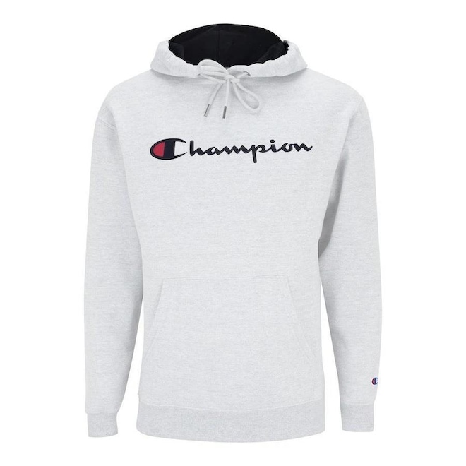 Blusão de Moletom Champion Felpado Logo Script Ink - Masculino - Foto 1
