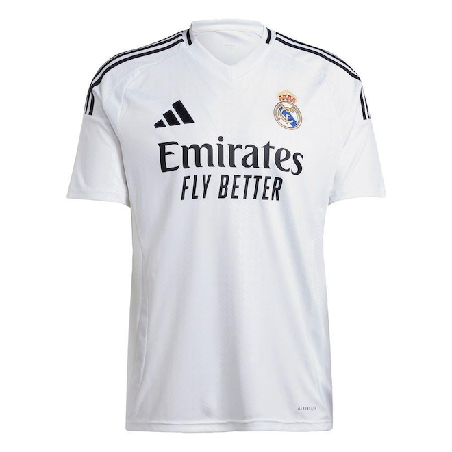 Camisa 1 Real Madrid 24/25 adidas - Masculina - Foto 1