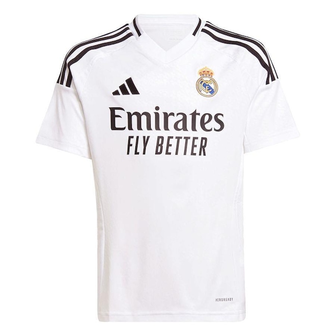 Camisa 1 Real Madrid 24/25 adidas - Infantil - Foto 1
