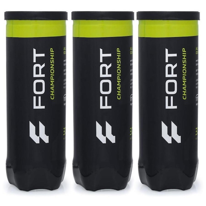 Bola de Tênis Fort Championship Pack com 03 Tubos - Foto 1