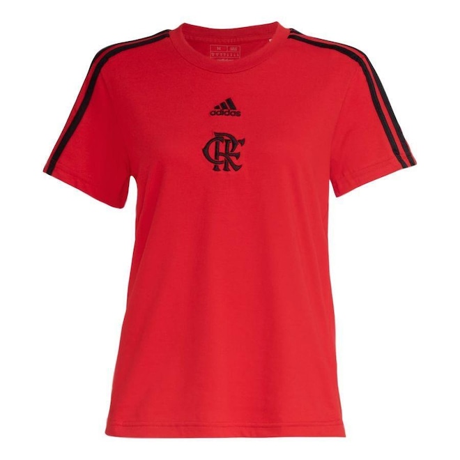 Camiseta do Flamengo Crf Wmn 3S Tee adidas - Feminina - Foto 1