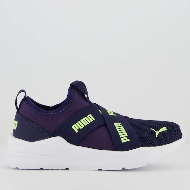 Tênis Puma Wired Run Slip On - Infantil - Foto 1