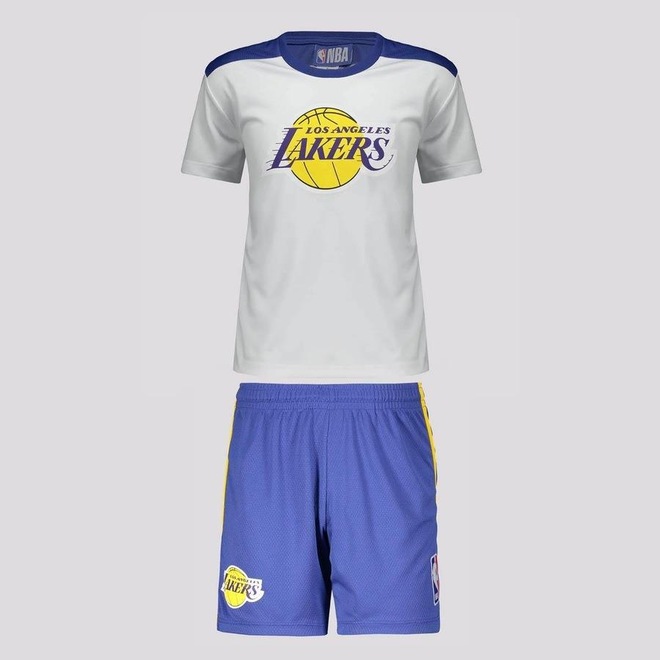 Kit Camiseta NBA Los Angeles Lakers - Infantil - Foto 1