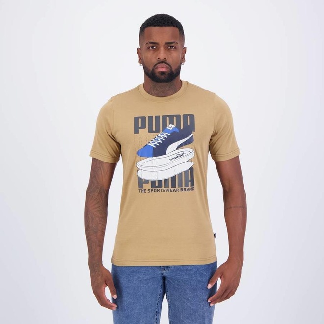 Camiseta Puma Graphics Sneaker Layers - Masculina - Foto 1