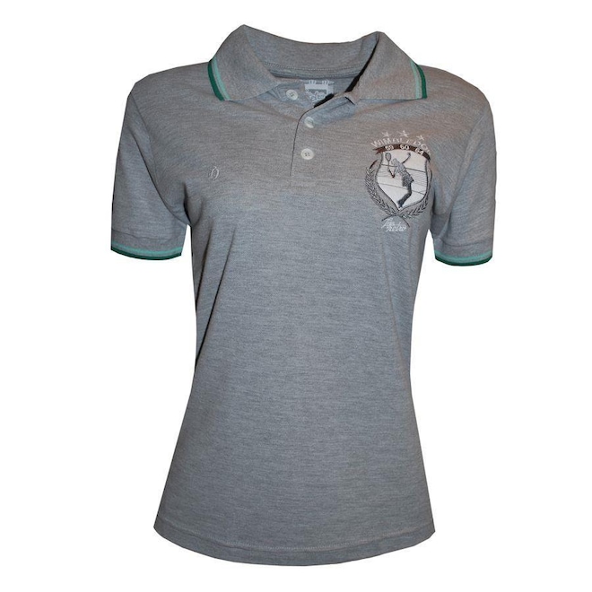 Camisa Polo Liga Retrô Wimbledon 1964 - Feminina - Foto 1