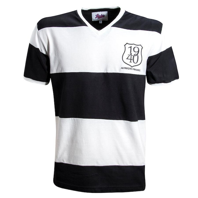 Camisa Alvinegro Praiano 1940 Liga Retrô - Masculina - Foto 1