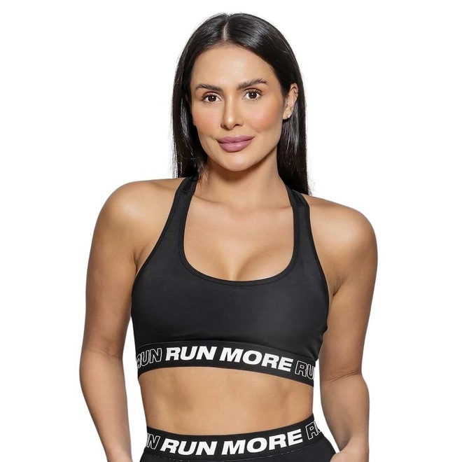 Top com Bojo Run More Alta Sustentação - Feminino - Foto 1