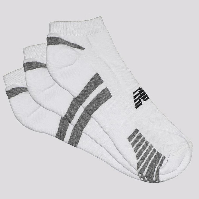 Kit Meias Cano Invisível New Balance com 3 Pares - Adulto - Foto 1