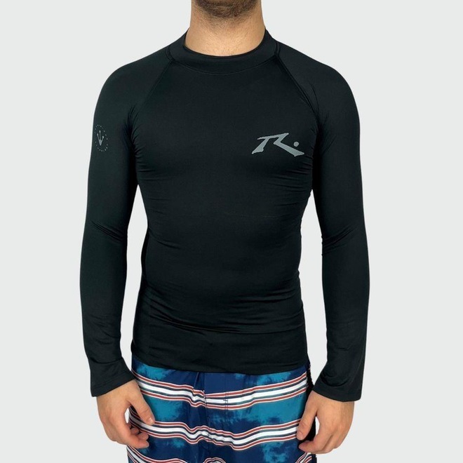 Camiseta Rusty Lycra Surf Long Masculina - Foto 1