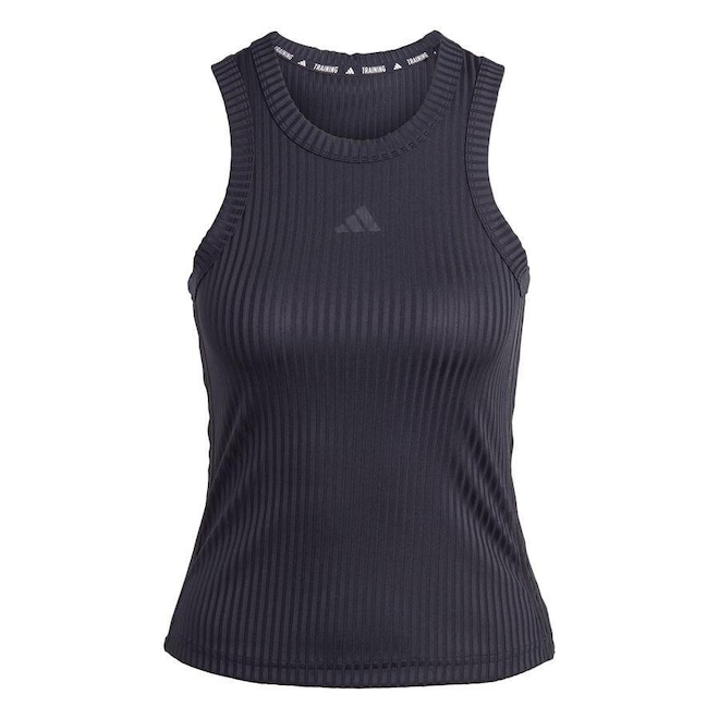 Camiseta Regata adidas Justa All Gym Seasonal Rib Tonal Três Listras - Feminina - Foto 1