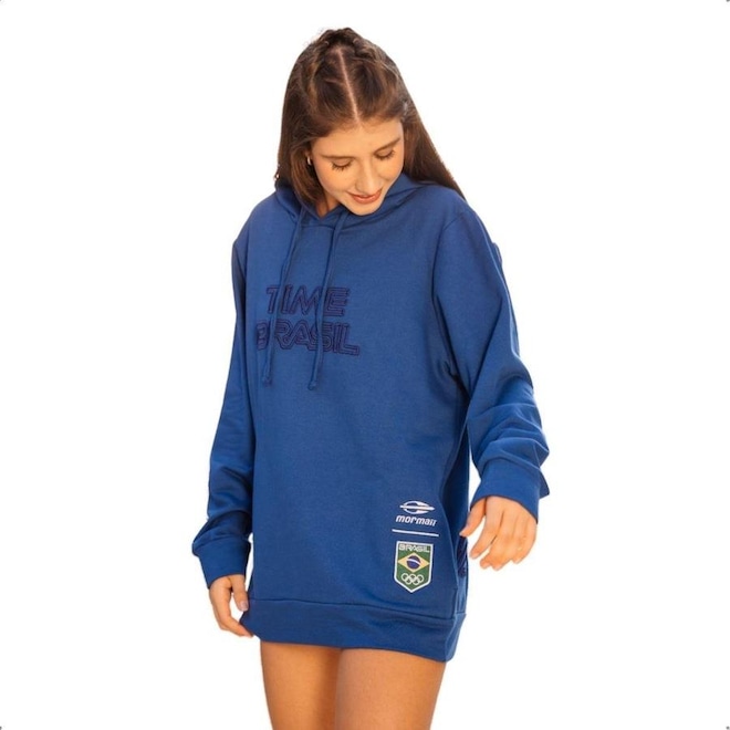 Blusão de Moletom Canguru Mormaii Bordado Time Brasil - Unissex - Foto 1