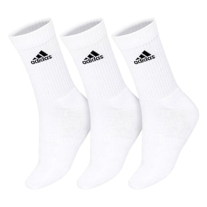Kit Meias adidas Spw Crw com 3 Pares - 35 a 37 - Adulto - Foto 1