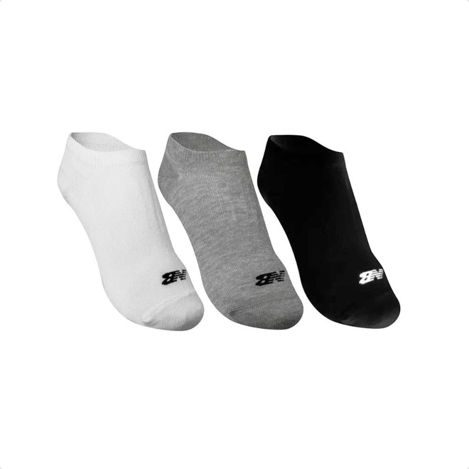 Kit de Meias Invisível New Balance 3 Pares - Masculino - Foto 1