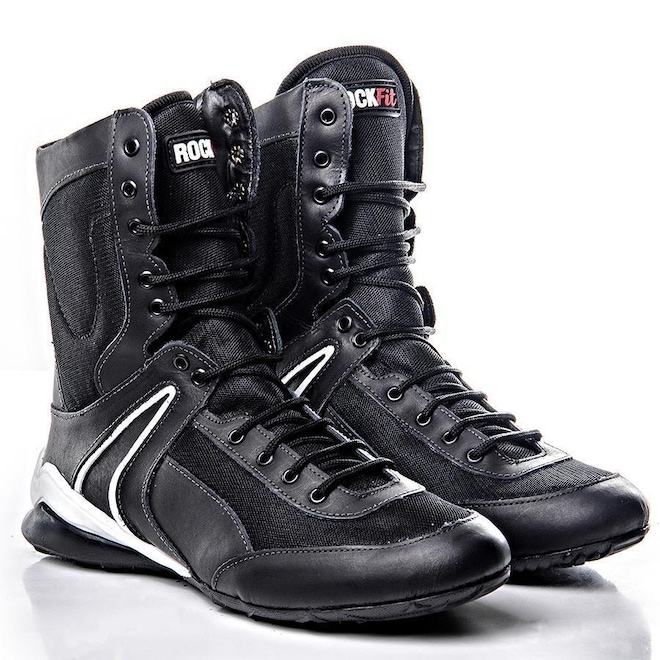 Bota de Treino Rock Fit Squat Em Couro - Unissex - Foto 1