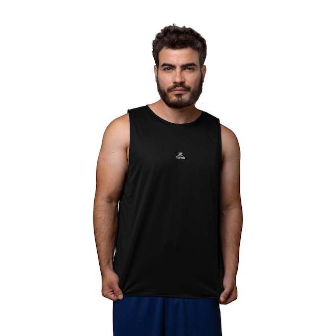 Camiseta Regata Dupla Face Basquete Muvin Basic - Masculina - Foto 1