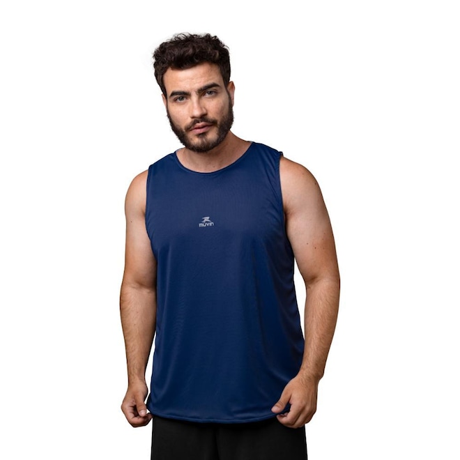 Camiseta Regata Dupla Face Basquete Muvin Basic - Masculina - Foto 1