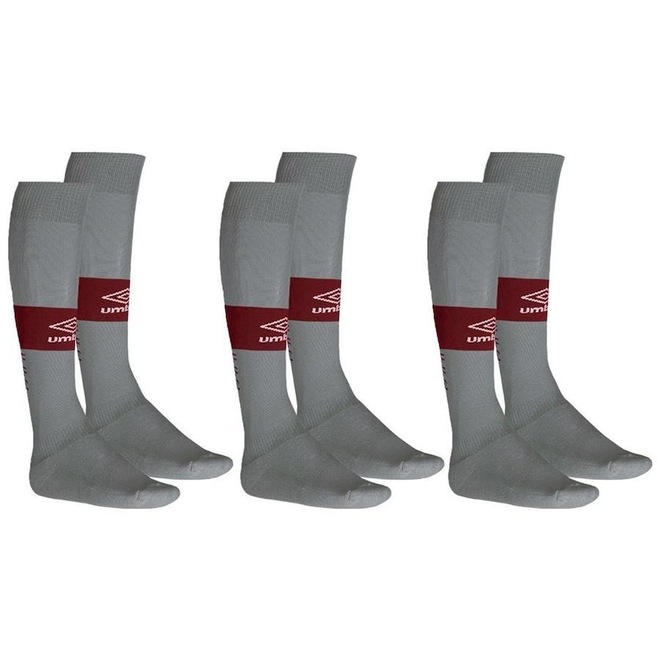 Kit de Meiões do Fluminense Umbro com 3 Pares - Adulto - Foto 1