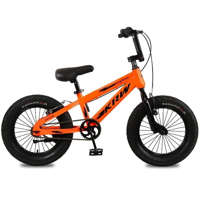 Bicicleta Krw Aro 16 Bigboy Aço Carbono Freio V-Brake M16 - Infantil - Foto 1