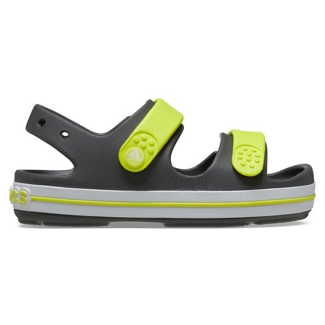 Sandália Crocs Crocband Cruiser Sandal T Slate - Infantil - Foto 1