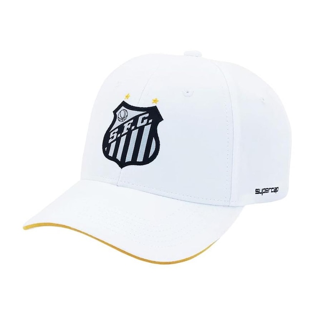 Boné Aba Curva do Santos Supercap Escudo Patch Bordado - Snapback - Adulto - Foto 1